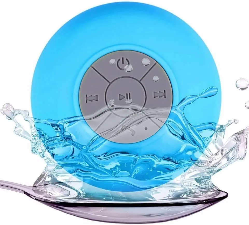 Caixa de Som Bluetooth Resistente A Agua Com Ventosa Para Banheiro e Área Externa Piscina Caixinha para Banho Premium Cores Variadas AlphaDomus