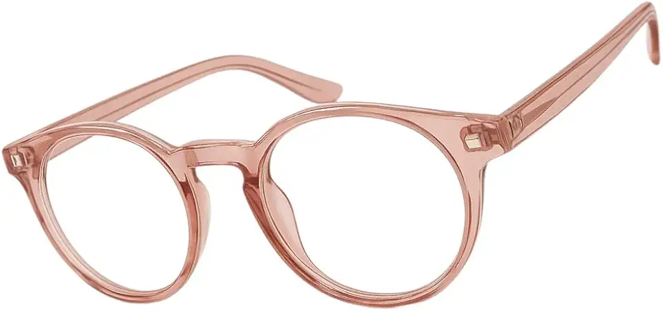Óculos Feminino Redondo Moda Retrô Geek Armação - Rosé