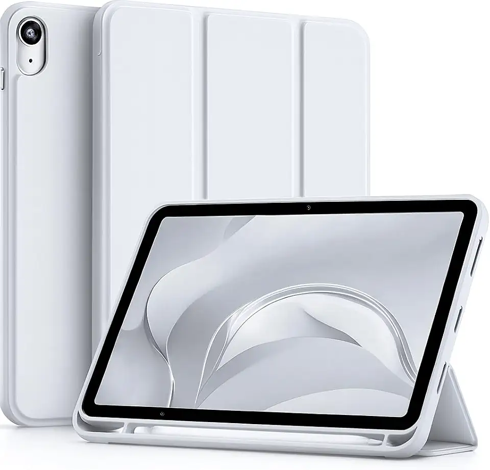Capa Ipad 11ª/10ª Geração A16 (2025/2022) - Case Slim Magnética Com Suporte Para Caneta e Despertar Automático (CINZA CLARO)