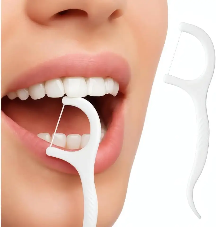 Fio Dental com Haste 2 em 1 Kit com 90 Unidades Portáteis para Limpeza Bucal Profunda Antideslizantes e Higiênicas Ideal para Viagens e Uso Diário Premium