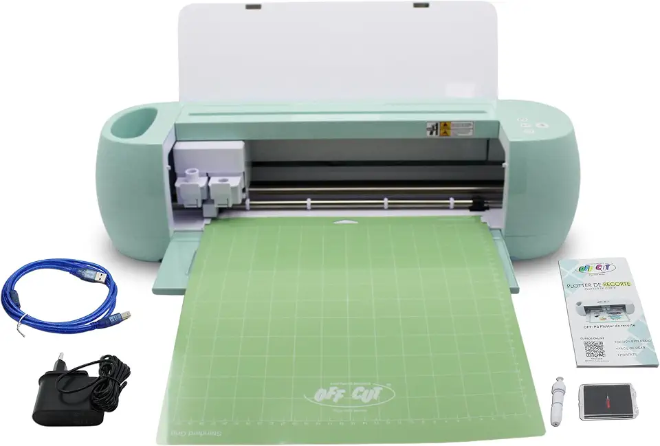 OFF CUT OFF-P3 Verde – Máquina de Recorte com Bluetooth, Bivolt, Compatível com iOS, Android e Windows. Ideal para Artesanato e DIY. Corta Papel, Vinil, EVA e Mais, 10594