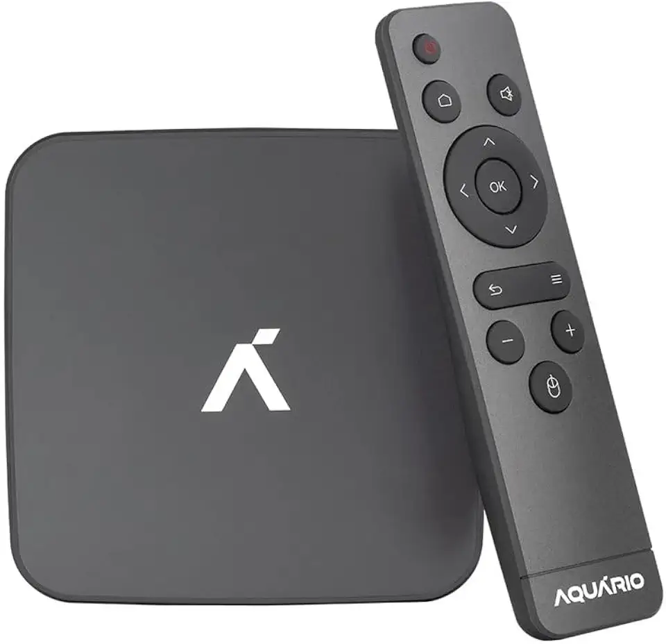 Aquário STV-3000 Plus Smart TV Box Android 11, 4K Ultra HD 60fps, Wi-Fi Dual Band, 2GB RAM, 16GB Armazenamento, Espelhamento de Tela, com Controle Remoto e Cabo HDMI