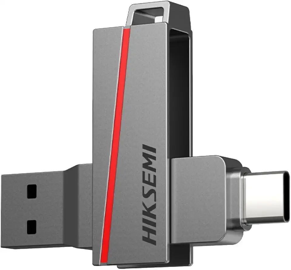 Pendrive Hiksemi Dual Slim 64GB com conexão USB C e USB A