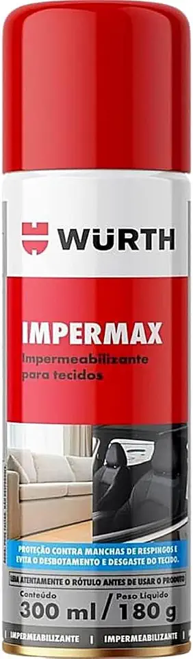 Impermax Repelente Agua Para Tecidos Estofados 300ml Wurth