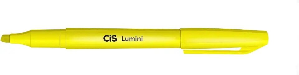 Marcador de Texto Lumini Blister CIS, Amarelo