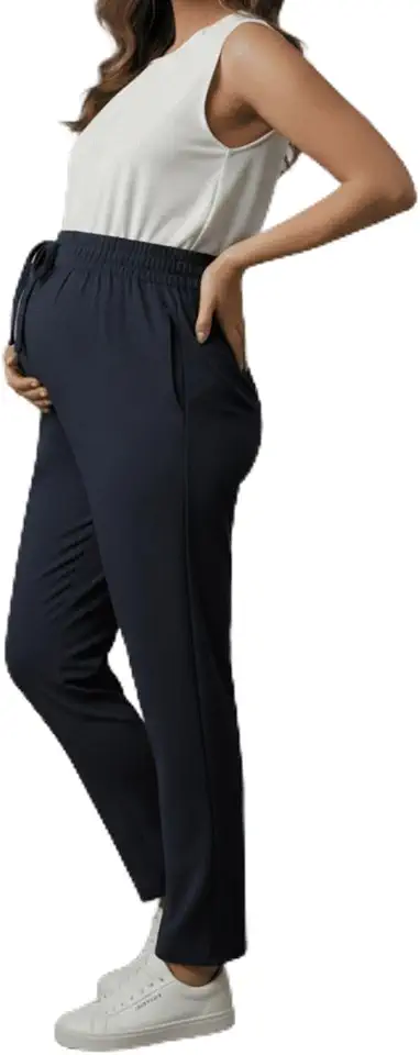 Calça Gestante Maternidade Casual Elegante Leve Confortavel para Gravidas Elástico