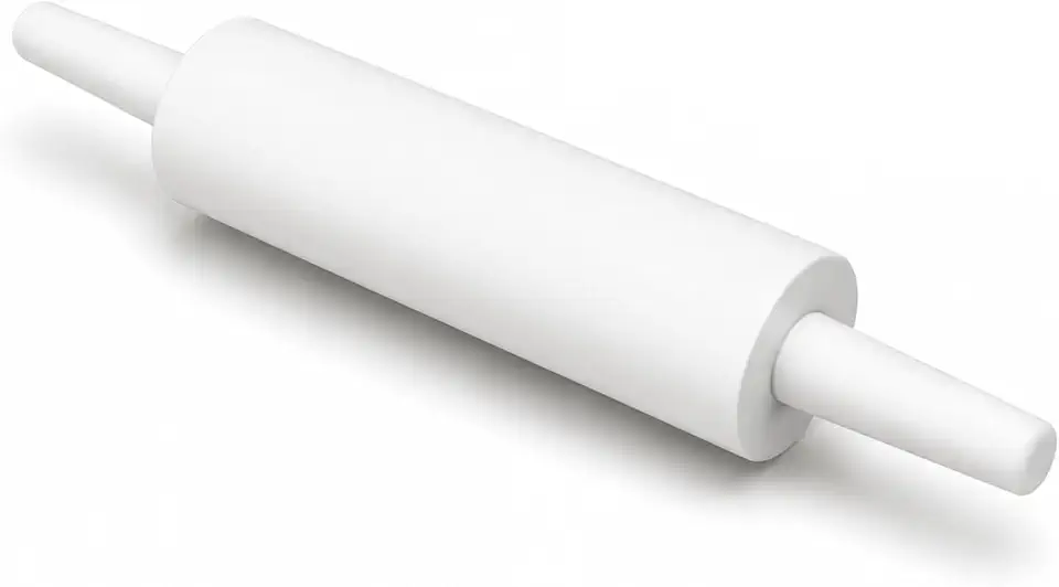 Rolo de Abrir Massa 40cm Antiaderente Plástico Resistente para Pizza Pão Pastel e Confeitaria