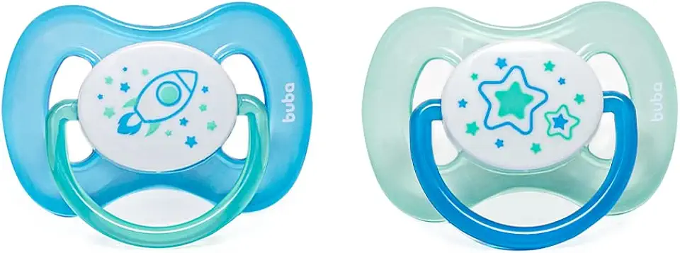 Buba Chupeta Comfort Tam.2 Noturna - Kit Foguete, Multicolor