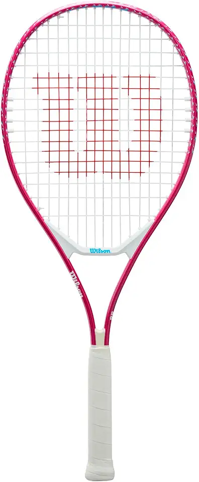 Wilson Ultra Power Raquete de tênis recreativa júnior de 63,5 cm - rosa/branco/azul