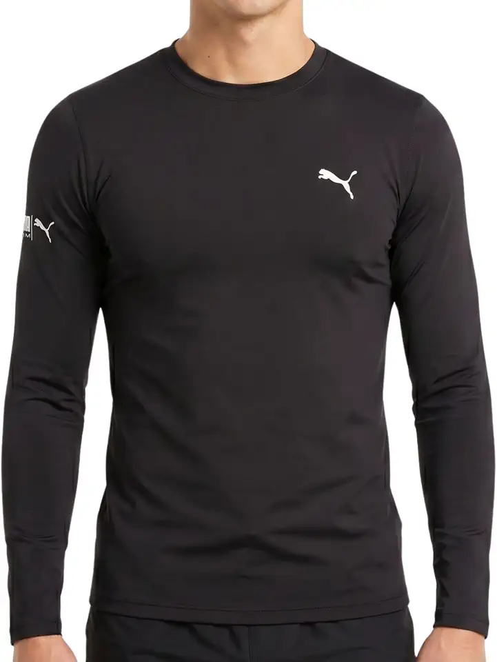 Camiseta Térmica Puma Manga Longa Poliamida Segunda Pele Masculina Academia Proteção UV 50+ Fio LYCRA®