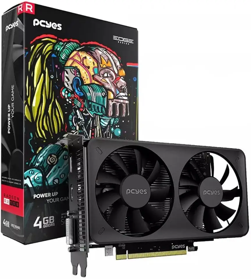 PCYES GPU RX 550 4GB GDDR5 128 Bits Dual-Fan Projeto Edge PVEX5504GBDF –