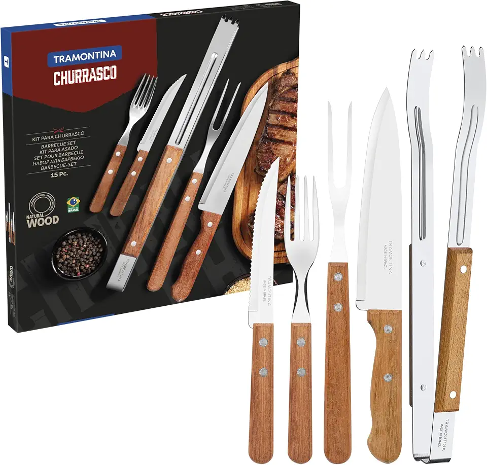 Kit para Churrasco 15 Peças Tramontina Natural