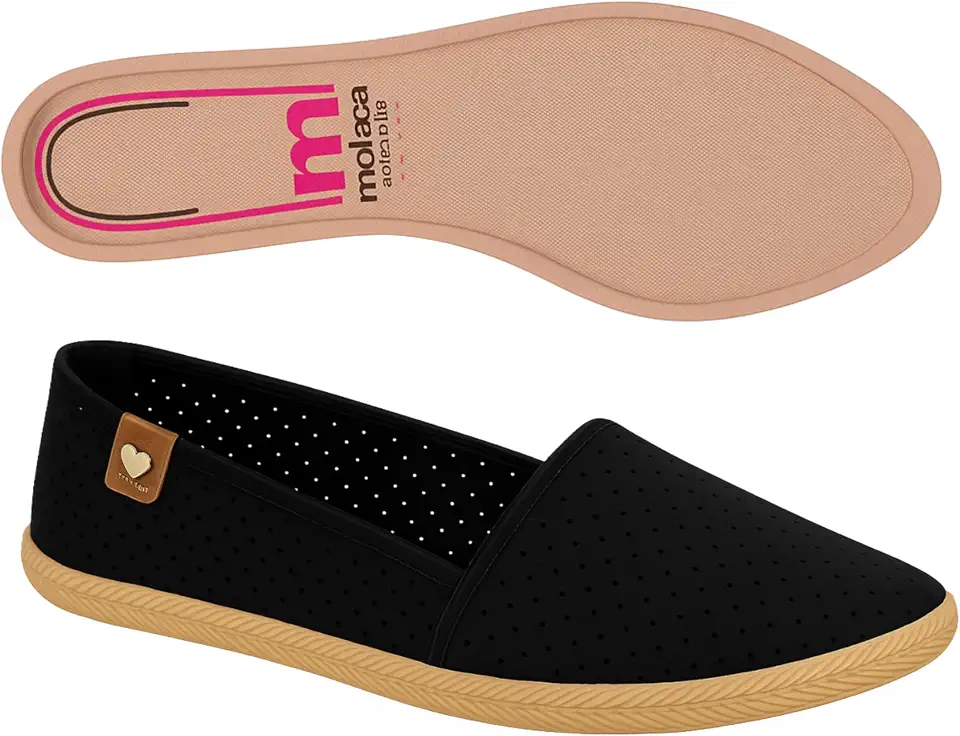 Sapatilha Feminina Moleca Alpargata Microperfuros 5287.210 - Original