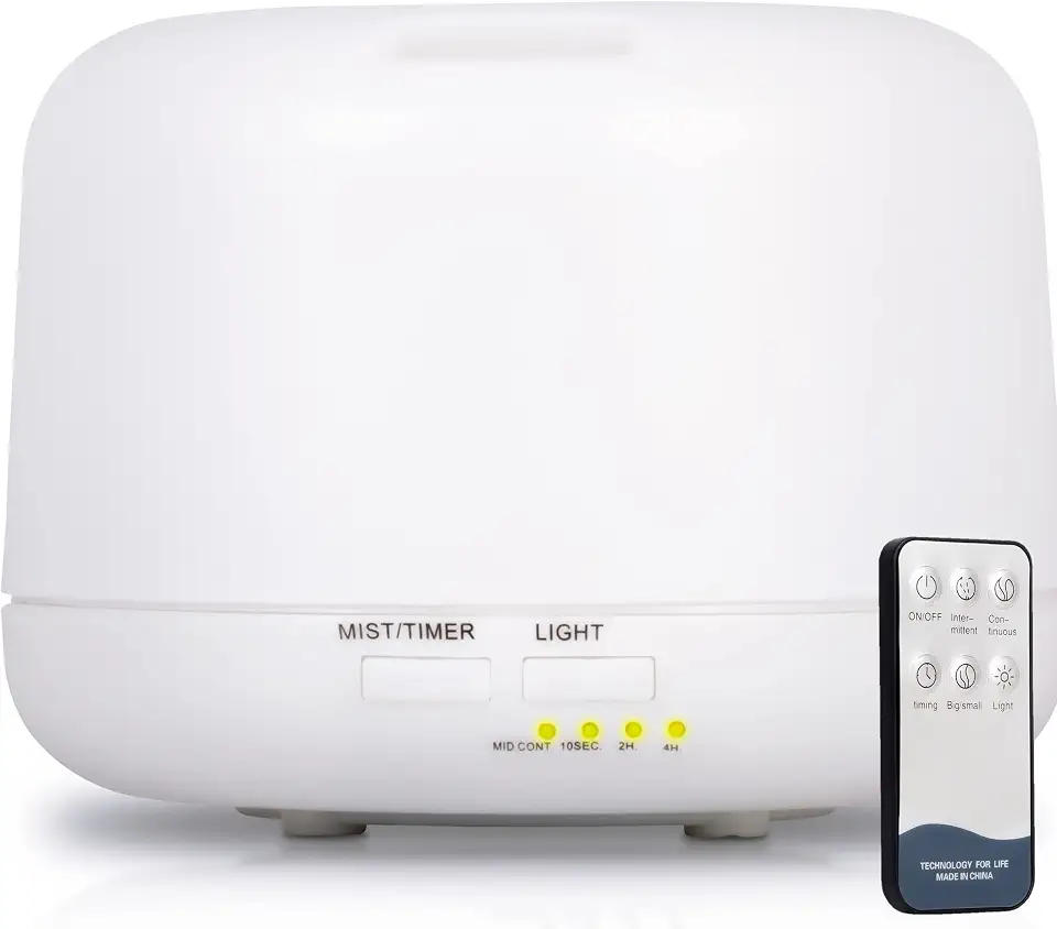 Umidificador de ar Difusor De Ambientes Aromatizador Ultrassonico 500ml com Controle Remoto