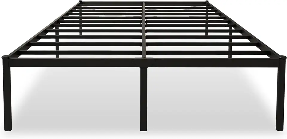 Estrutura De Cama De Metal, Não Precisa de Box Spring,Com Espaço De Armazenamen Cor Preto (QUEEN)