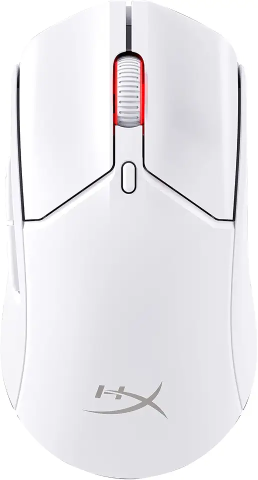 Mouse sem Fio Gamer HyperX Pulsefire Haste 2 – Ultraleve, 61 g, Wireless e Bluetooth 2,4GHz, até 26000 DPI, Sensor HyperX 26K, 100 Horas de Duração de Bateria, Branco (6N0A9AA)