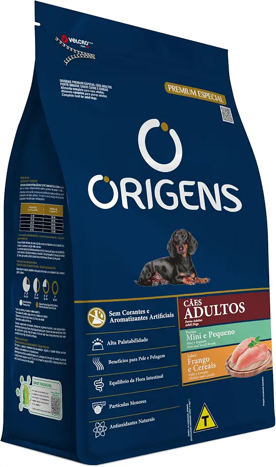 Adimax Ração Origens Para Cães Adultos De Raças Pequenas Sabor Frango E Cereais - 10.1 Kg (Pacote De 1)