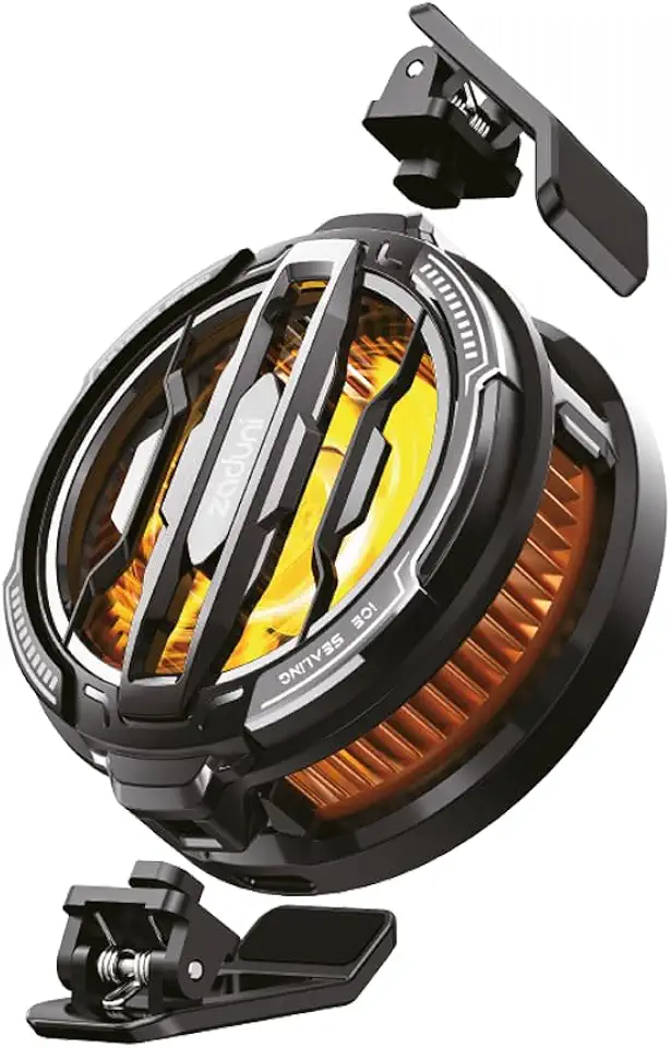 Cooler Gamer Para Celular Zaduni Pro CX07 com LED RGB, Ventilador para Telefone Com Clip + Adesivo