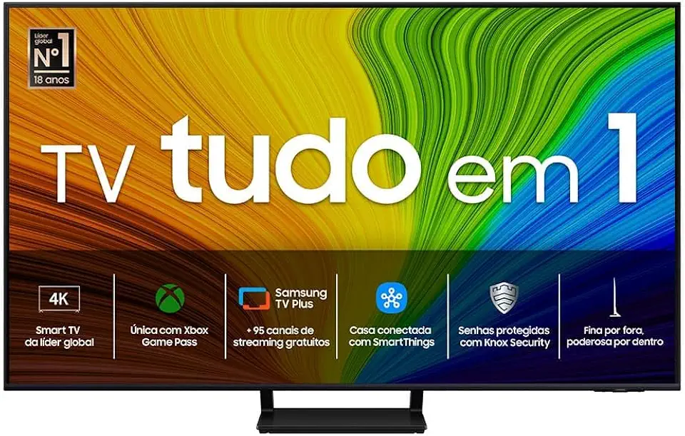 Samsung Smart TV 85 polegadas QLED 4K 85Q70D 2024, Tecnologia de Pontos Quânticos, Processador com AI, Painel até 120Hz, Design AirSlim 85"