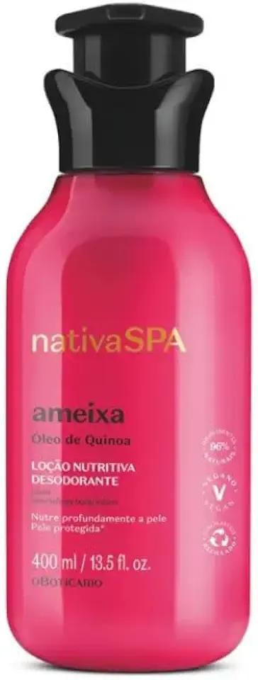 O BOTICARIO NATIVA SPA AMEIXA LOÇÃO DES HIDRATANTE 400ml