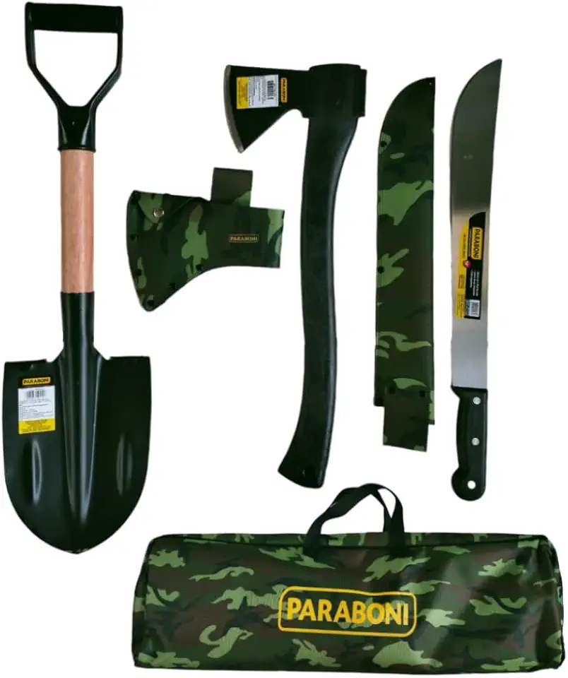 KIT ACAMPAMENTO ESCOTEIRO/MILITAR CAMUFLADO TÁTICO PARABONI
