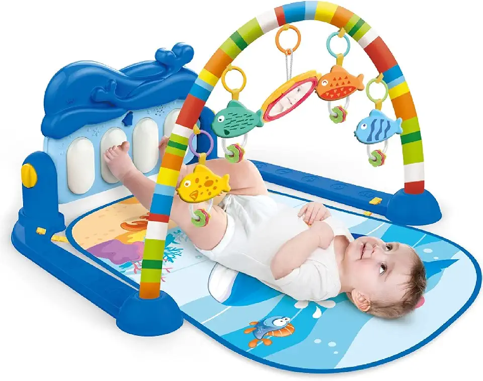 Tapete de Atividades com Play Piano Baleia Azul - Maxibaby