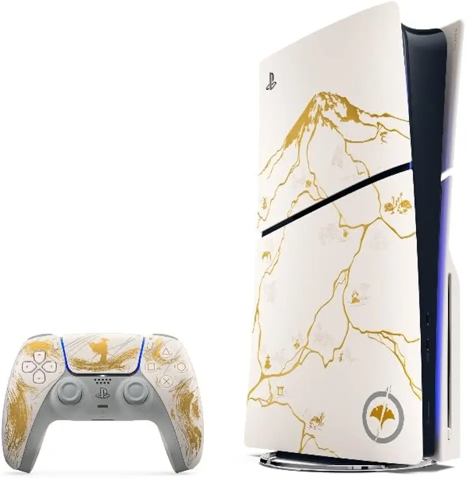 Pack do console PlayStation®5 – Edição Limitada Ouro - Ghost of Yōtei