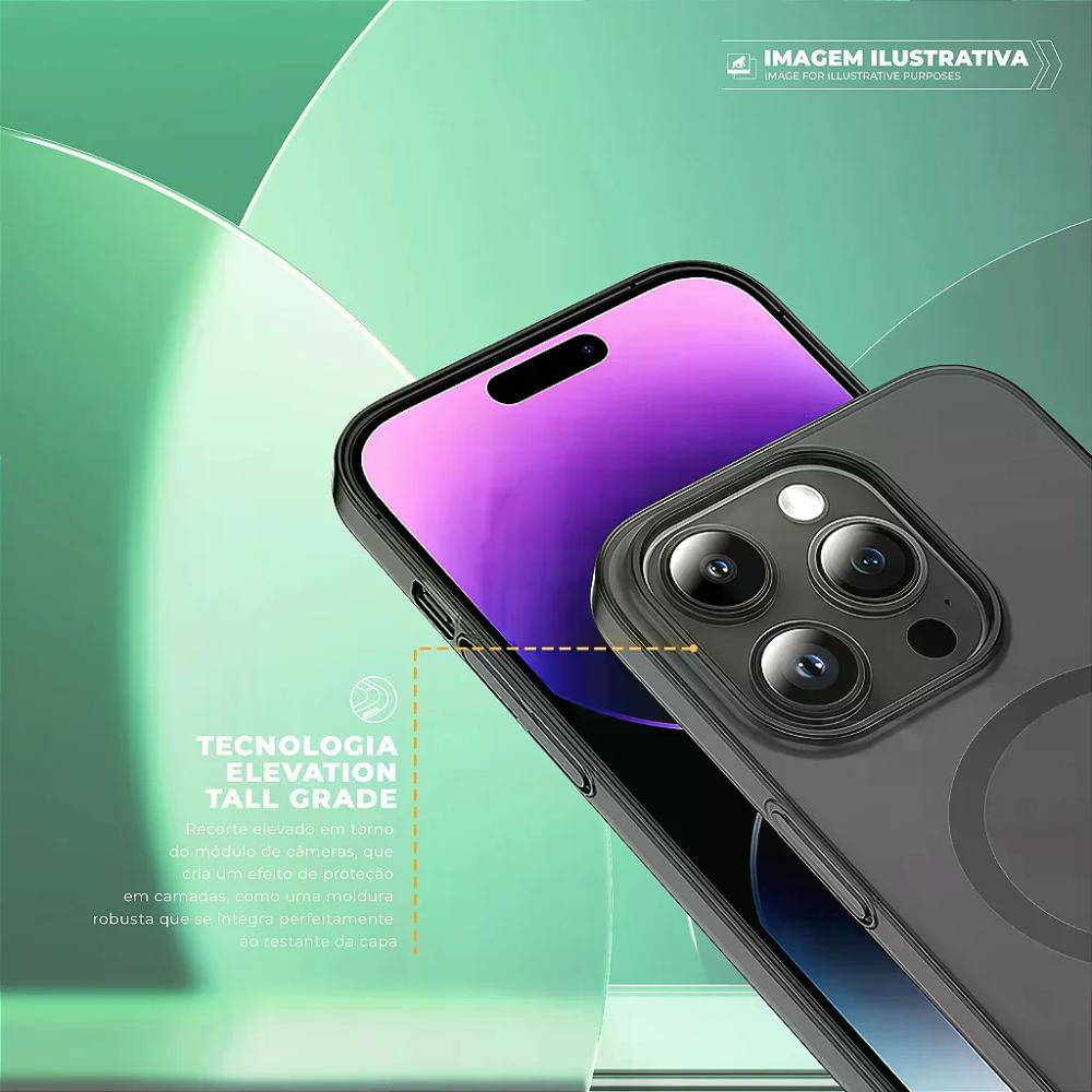 Foto 5 de Capa para iPhone 17 Pro - Crystal Slim Magsafe - NÃO AMARELA - Titanium - Gshield