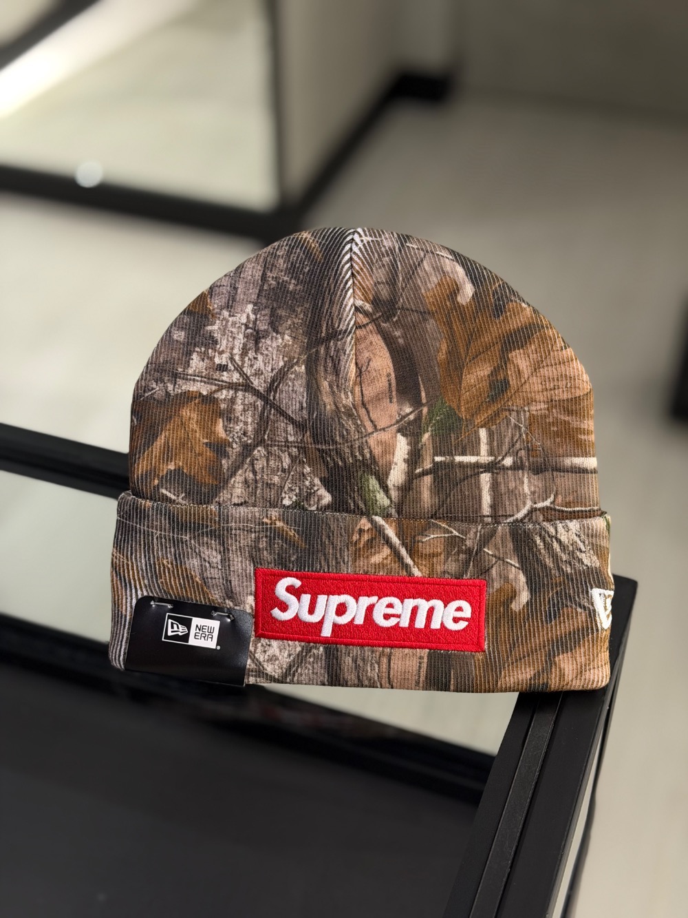 New Era x Supreme Touca Box Logo Realtree AP Camo FW25-W15 — Único, Novo