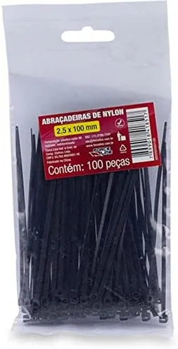 ABRACADEIRA NYLON 2,5MM X 100MM 100PC PR FORCELINE