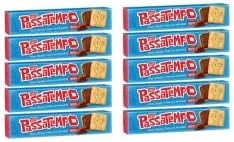 Kit C/10 Biscoito Recheado Passatempo Chocolate 130g Nestle