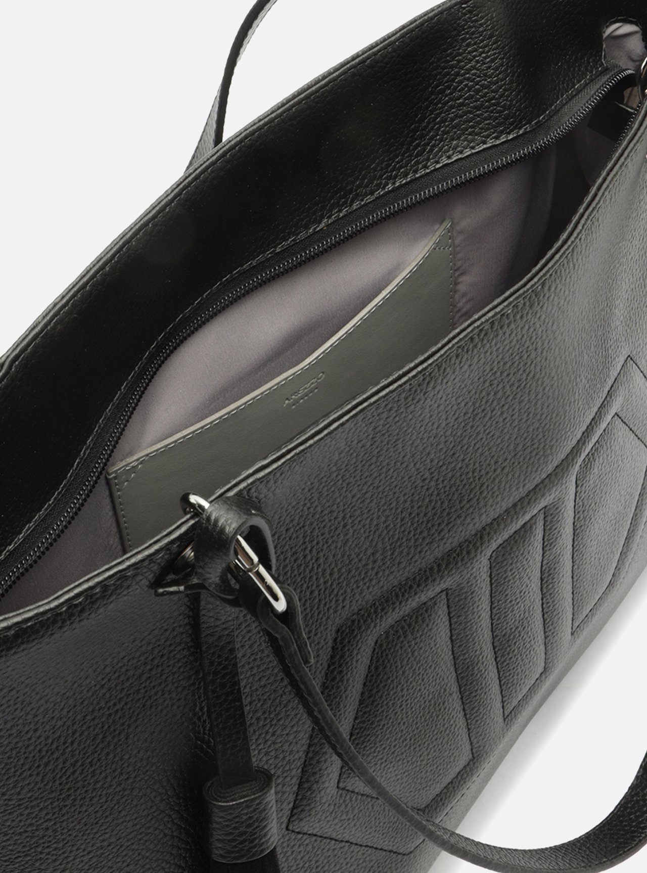Foto 4 de Bolsa Hobo Preta Verona Grande