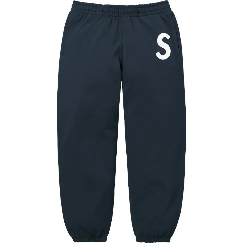 Calça Supreme S Logo Navy FW25-W11 — M, Novo