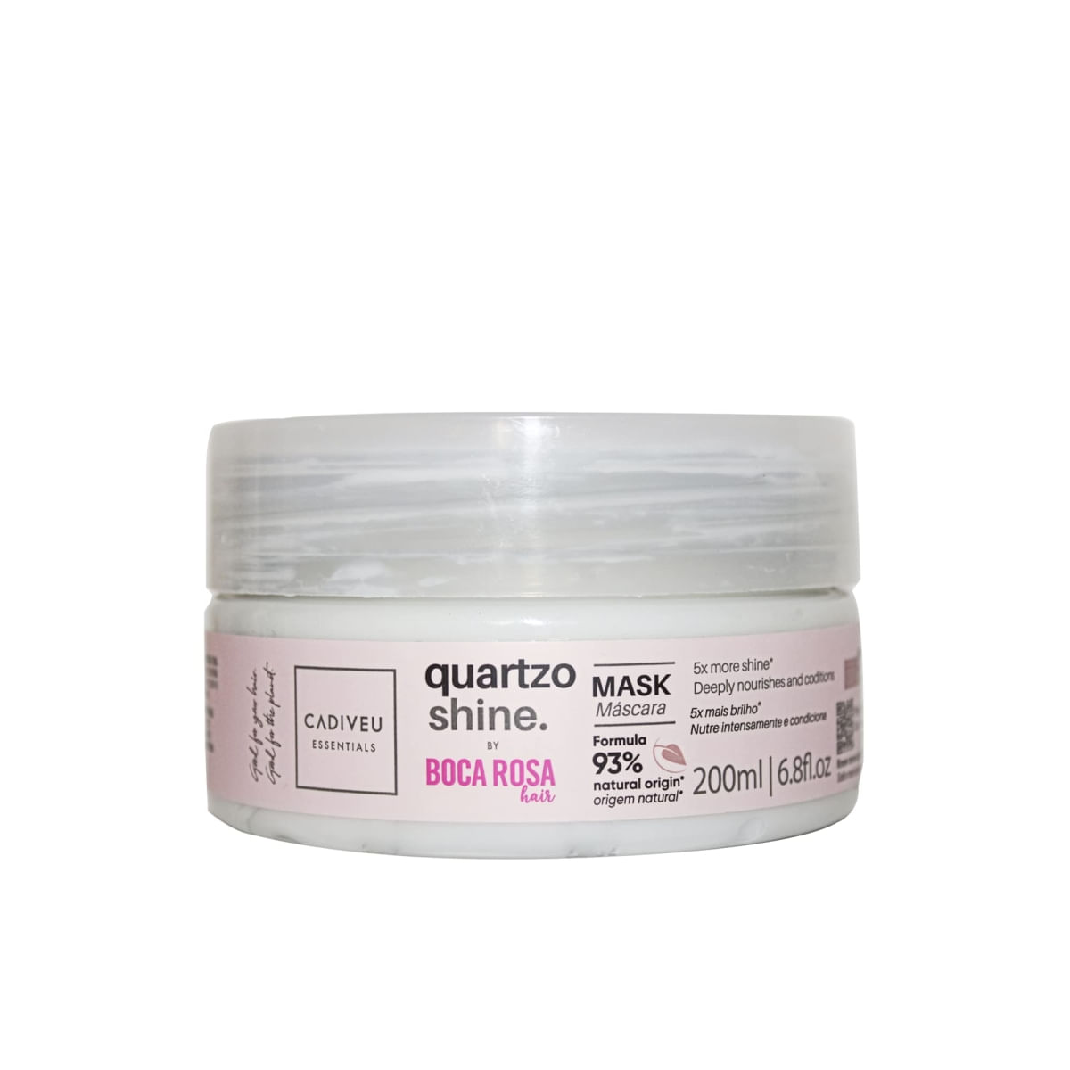Máscara Condicionadora, Rosa Quartzo, Cadiveu Essentials, 200 ml