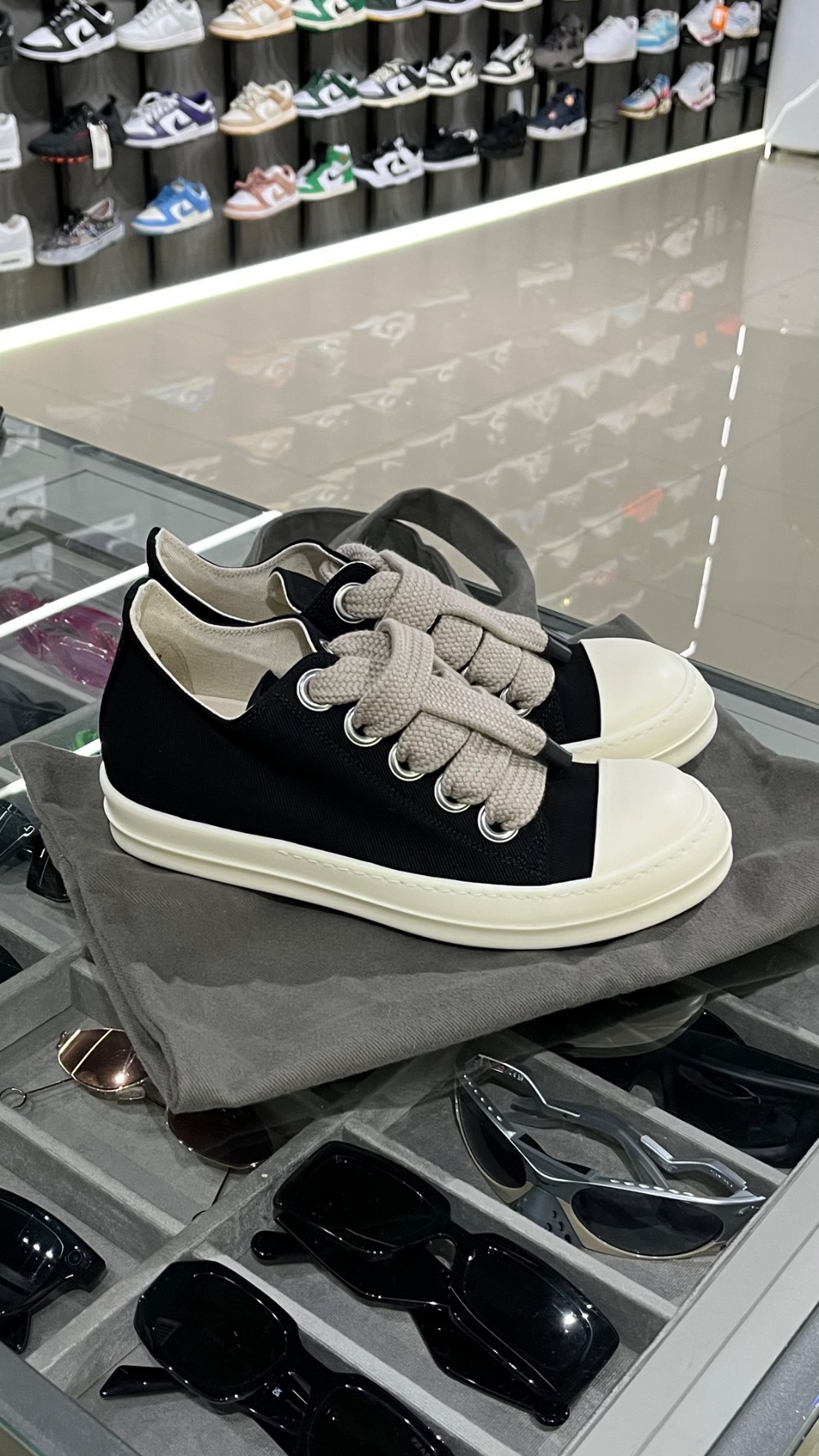 Rick Owens DRKSHDW Low Nylon Black Milk — 40, Novo