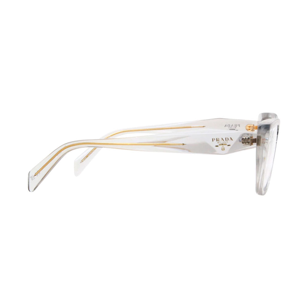 Foto 3 de Armação de Óculos de Grau Feminino Prada Geométrico PR A18V 12R1O1 Transparente