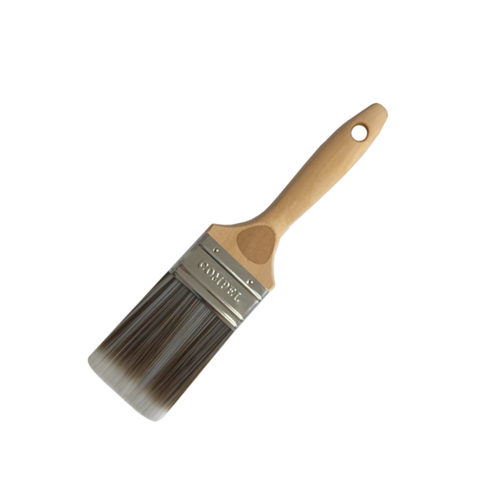 Foto 2 de TRINCHA SOFT PRO 2 1/2" - CABO MADEIRA - EFEITOS - TOQUE PEROLADO - PROFISSIONAL - COMPEL