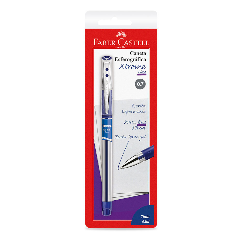 Caneta esferográfica 0.7 Xtreme Azul SM/XT07AZ.N/240123 com 1 unidade Faber-Castell