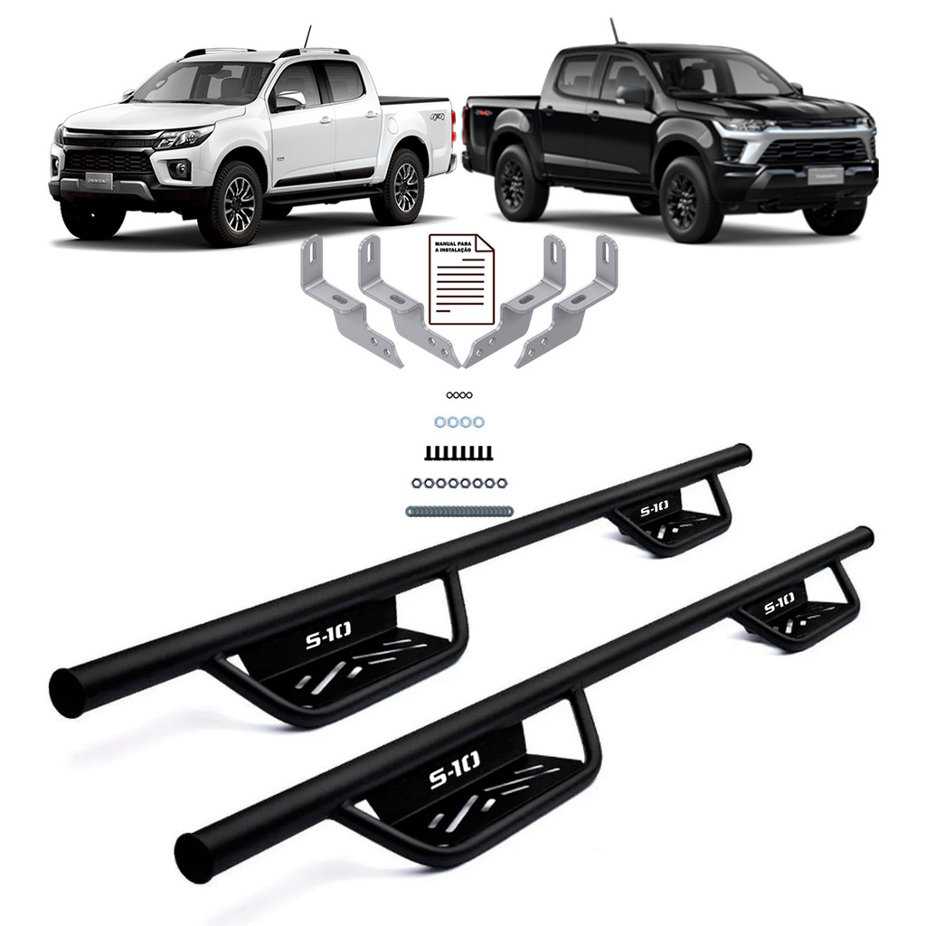 Estribo Tubo Force S10 2012/... Cabine Dupla