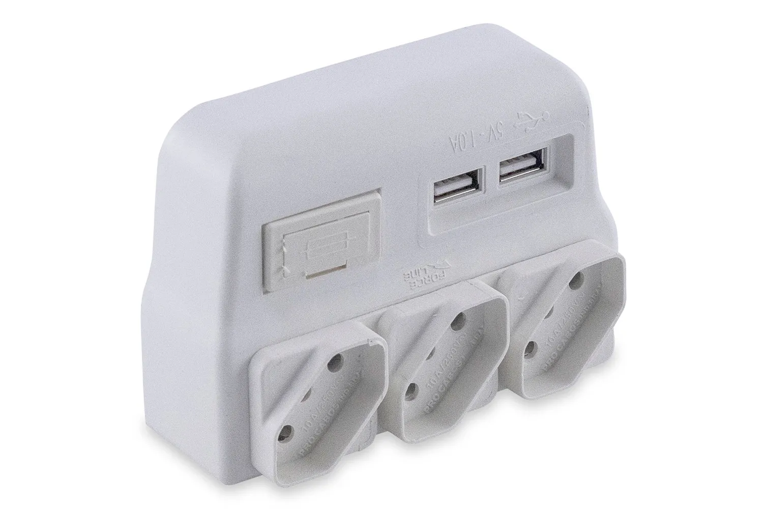 PROTETOR 3T, 2P+T C/ CARREGADOR USB BR FORCELINE