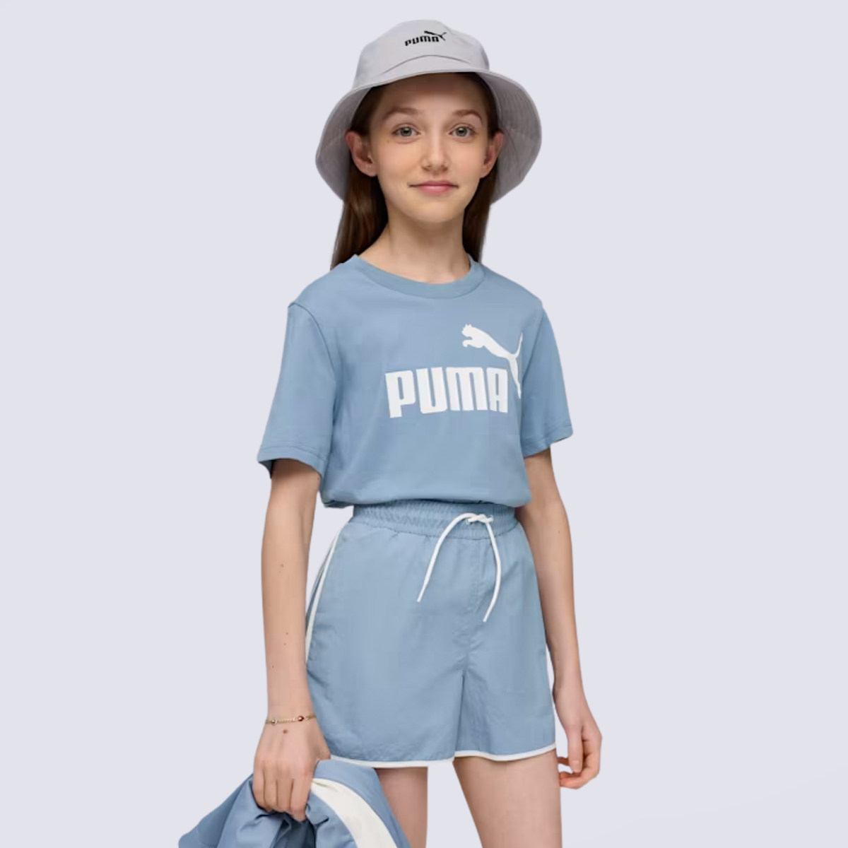 Camiseta Puma ESS No. 1 Juvenil Azul Claro