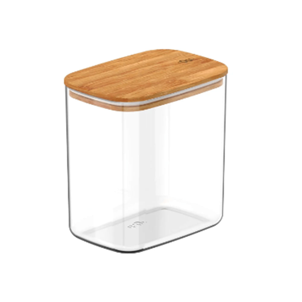 Pote Hermético Keep Natural Com Tampa De Bambu 1,5 Litros - Ou