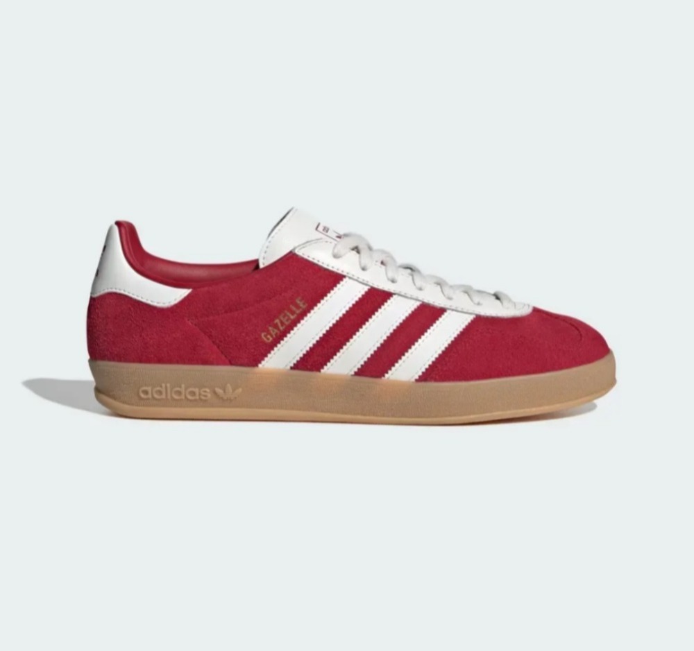 adidas Gazelle Indoor Team Victory Red Core White Gum — 34 / 35 / 36 / 37 / 38, Novo