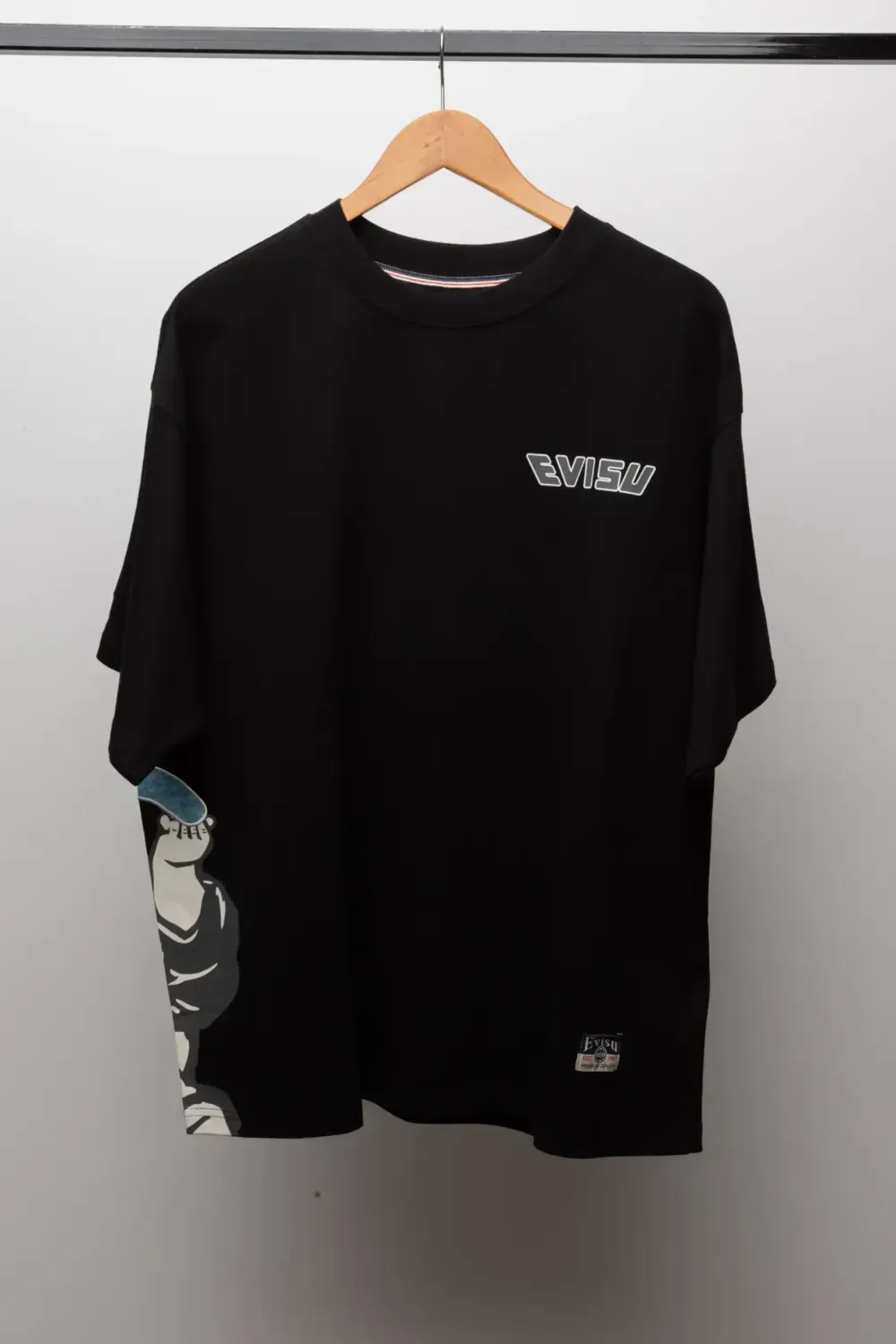 Camiseta Evisu Godhead Print and Seagull Embroidery Black — G, Novo