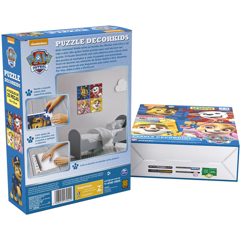 Quebra-cabeça Decorkids Patrulha Canina