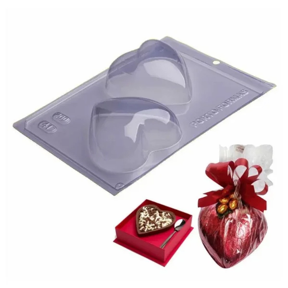 Forma Especial de Acetato Coração Liso 200g Ref. 41