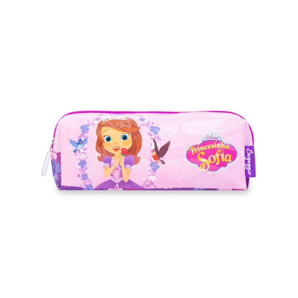 Estojo Escolar Feminino Princesinha Sofia Lilás U / Lilás
