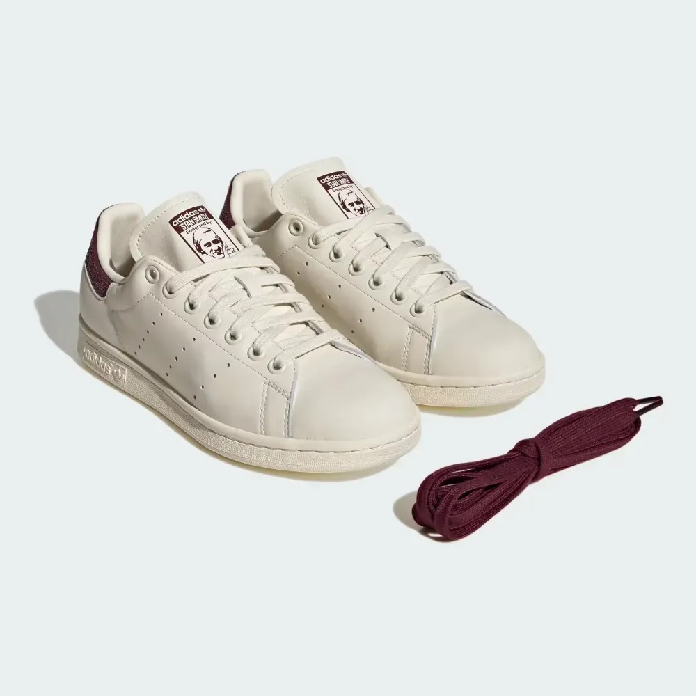 adidas Stan Smith Off White Maroon Gold Metallic — 34 / 36 / 37 / 38, Novo