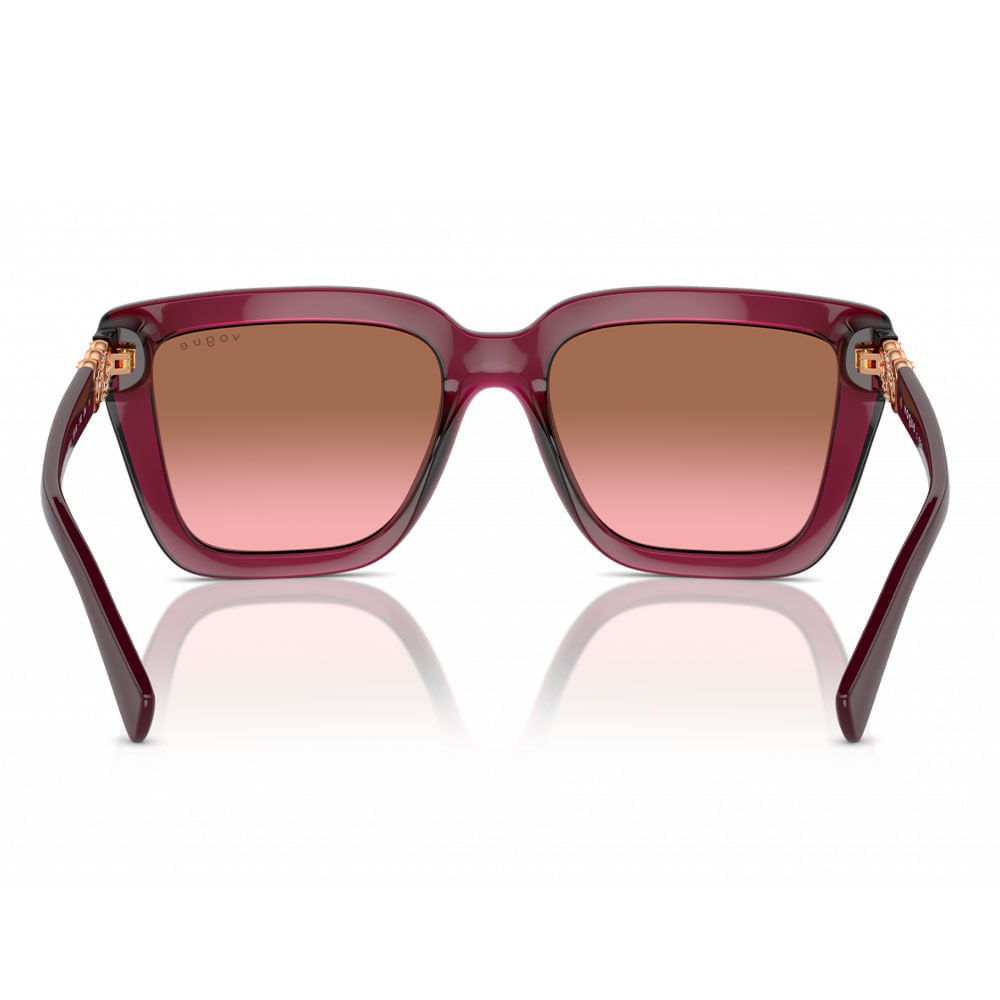 Foto 4 de Óculos de Sol Feminino Vogue Borboleta VO5575SB 298914 Cor Cereja Transparente