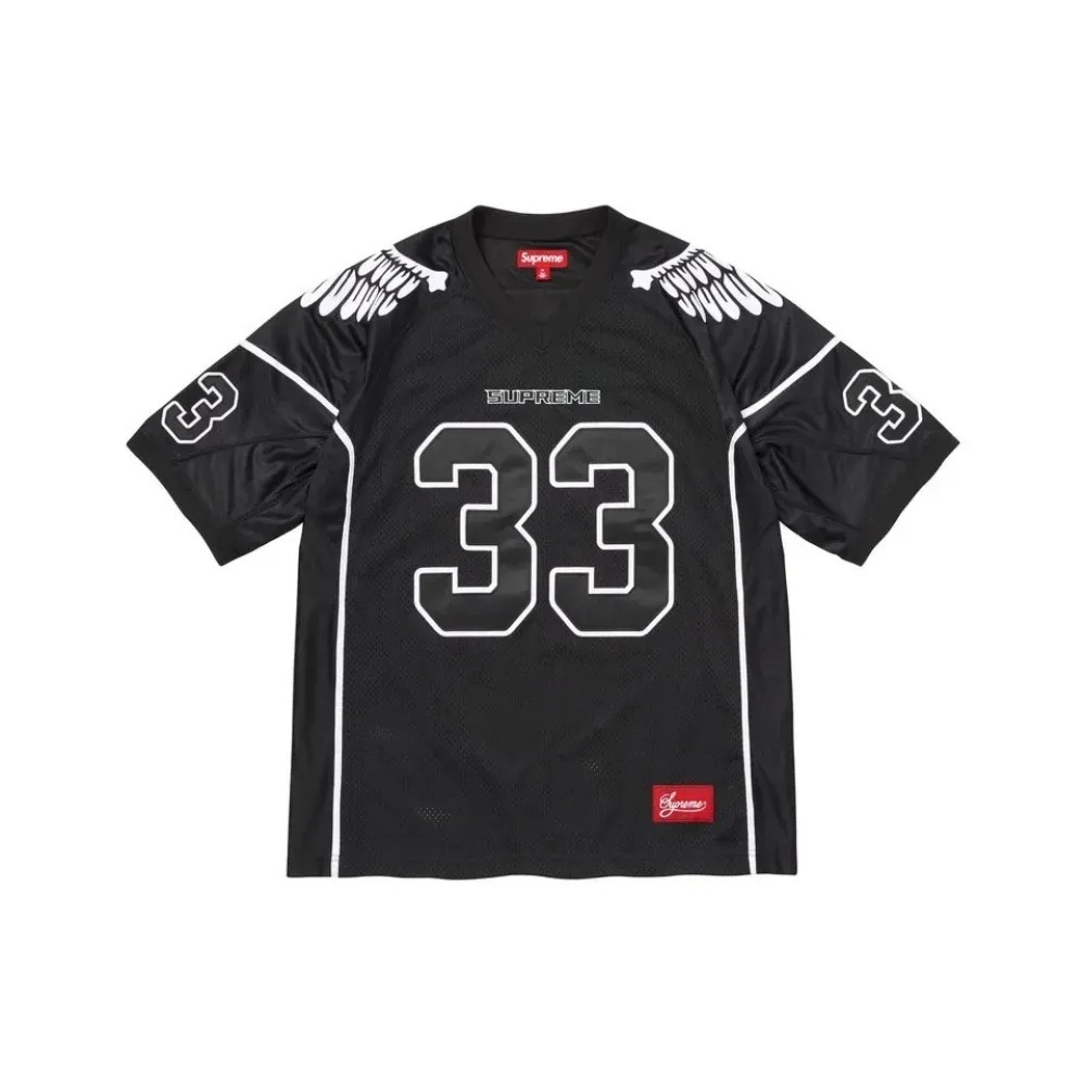 Camiseta Supreme Wings Football Jersey Black SS26-W14 — XG, Novo